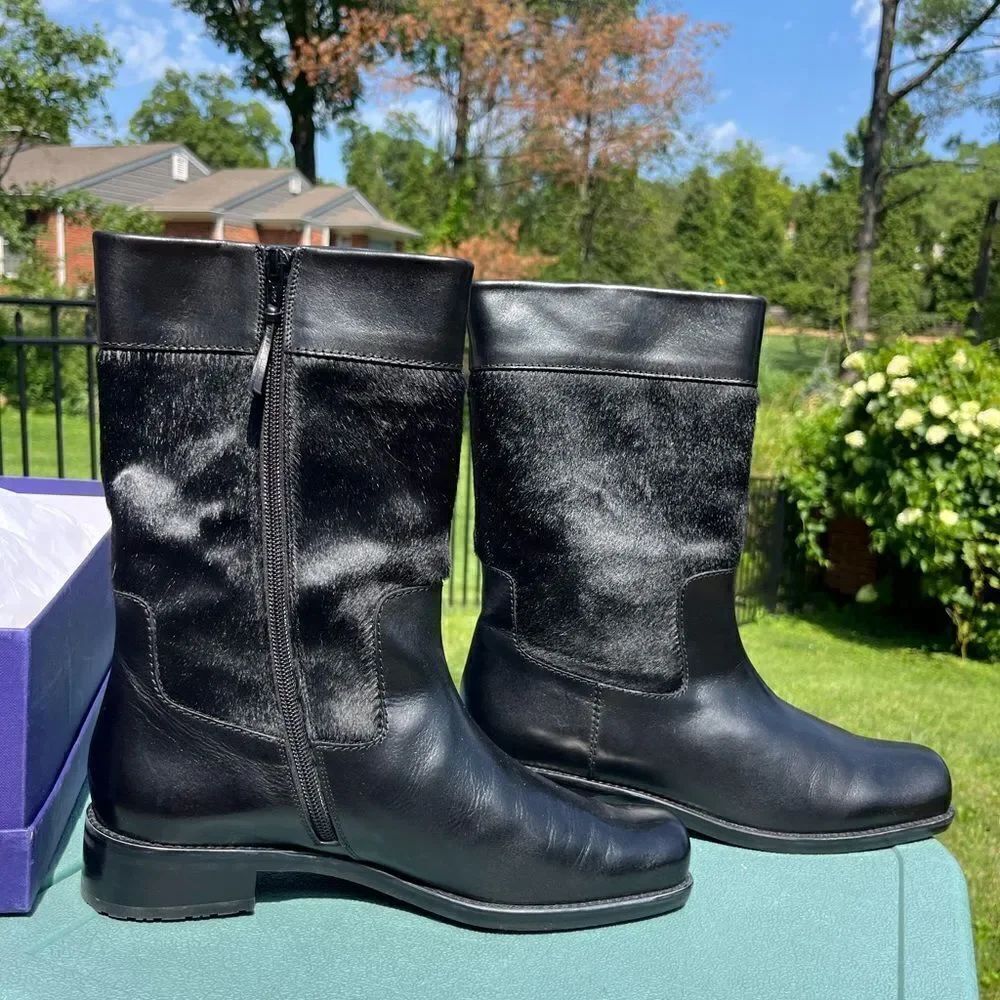 Stuart Weitzman Bigboy Calf Hair Leather Boots NIB